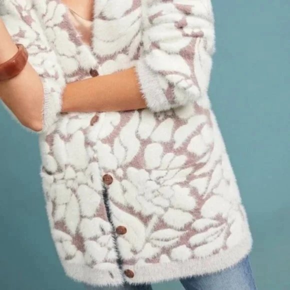 Anthropologie Other - Anthropologie Meadow Rue Floral Eyelash Cardigan Sweater